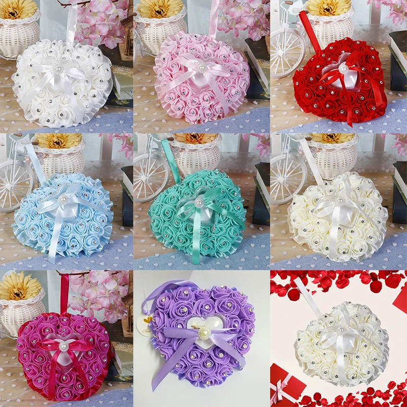 Кольцо в форме сердца с розами и цветами романтический свадебный чехол