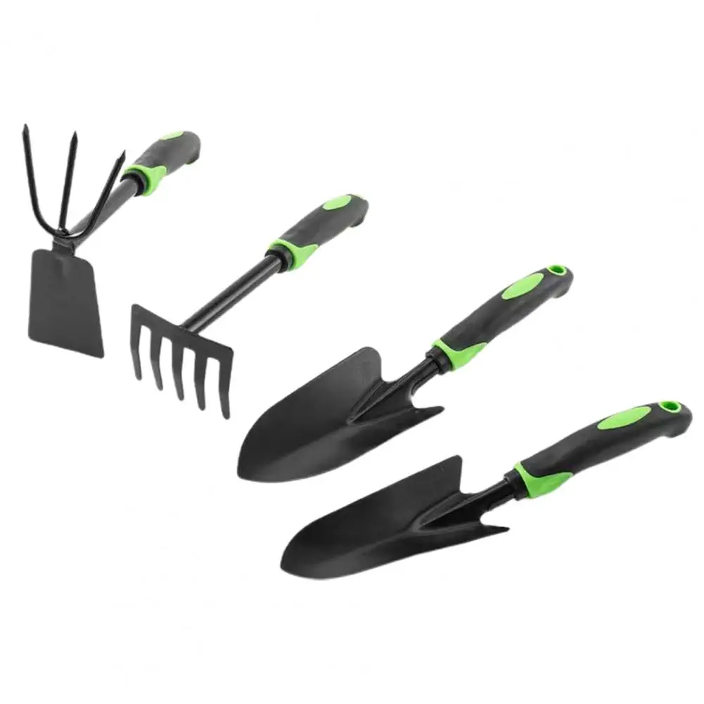 Садовая лопата из утолщенной стали с нескользящей резиновой ручкой для