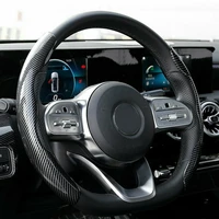 car steering wheel cover anti skid car ultra thin carbon fiber pattern steering wheel booster decor universal car accessories