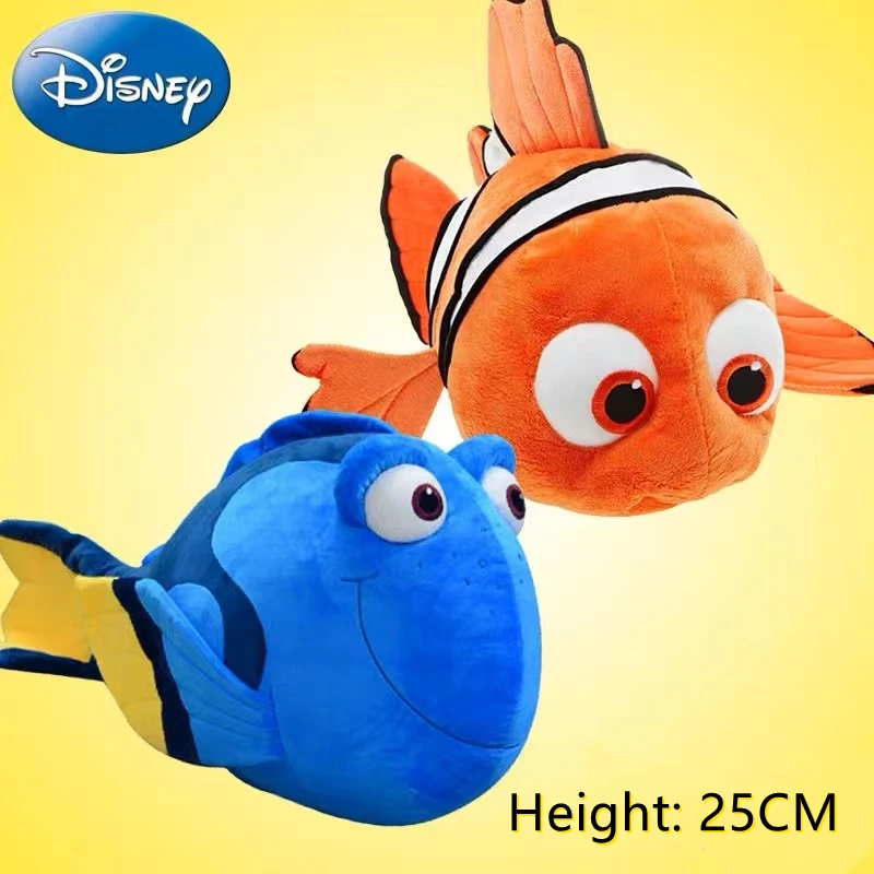 

25Cm Cute Disney Finding Nemo Clownfish Soft Plush Toy Doll Cartoon Orange Blue Dory Nemo Kids Children Bedroom Decoration Gifts