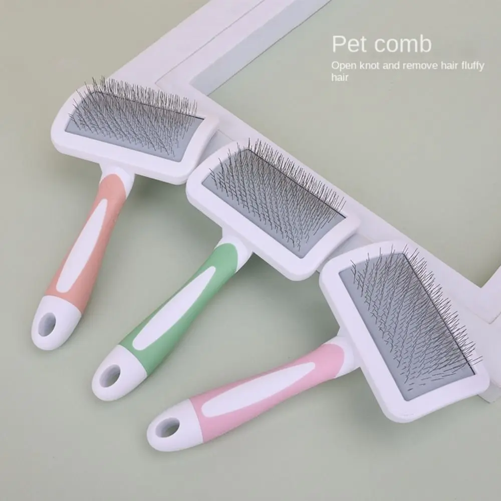 

Pet Hair Shedding Comb Dog Cat Brush Grooming Long Hair Indoor Cats Brush Hair Remover Cleaning Beauty Slicker Pet Supplies DC05