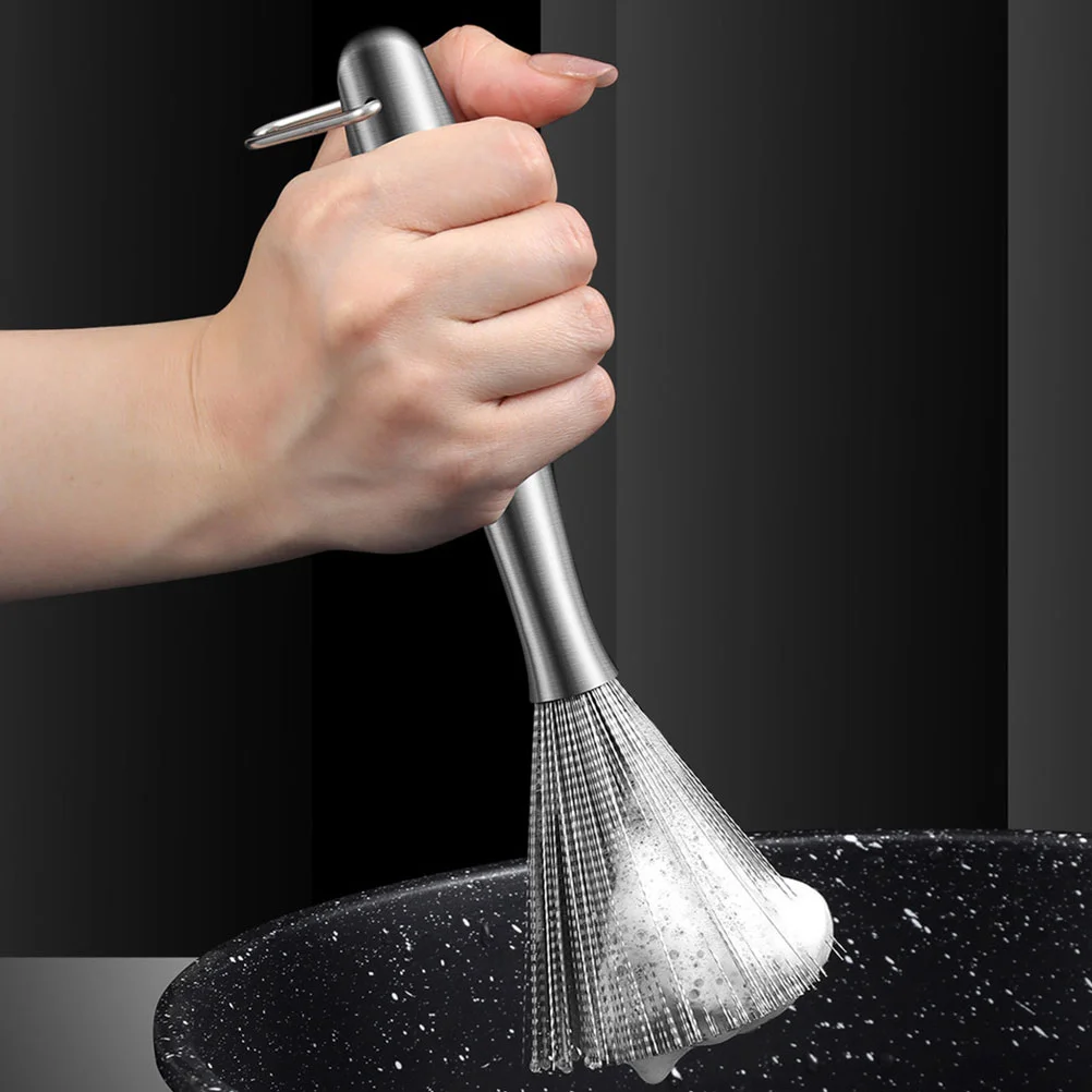 

Stainless Steel Kitchen Scrub Brush Dish Cleaning Brush Plate Washing Brush