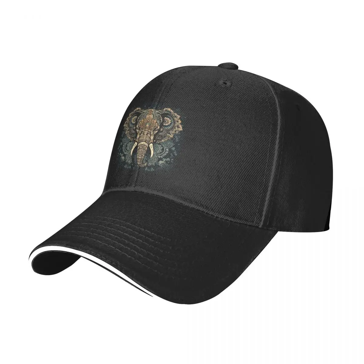 

Elephant Baseball Cap Floral Mandala Outdoor Casual Trucker Hat Classic Logo Male Baseball Caps