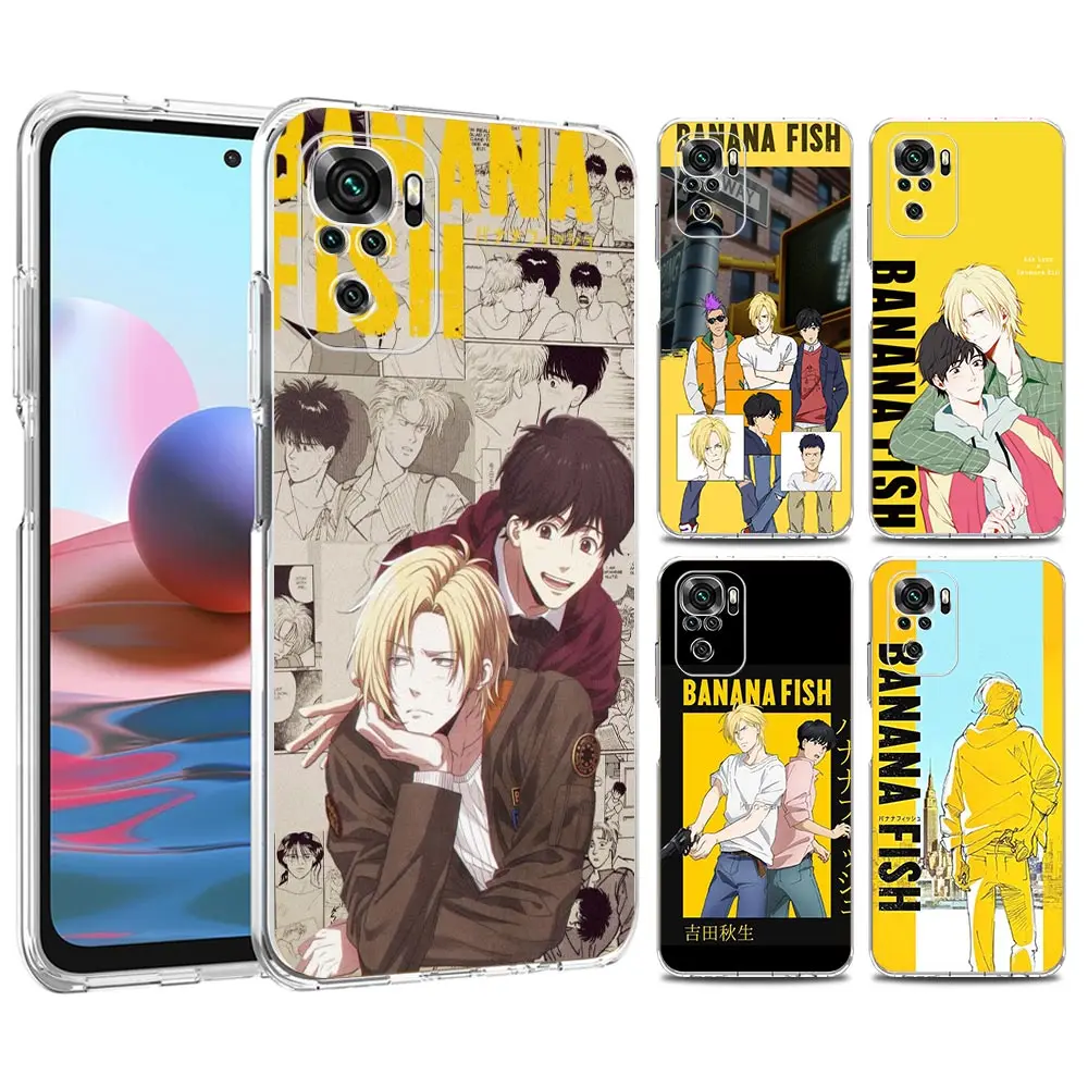 

Bannana Fish Phone Case For Redmi Note 11 Pro 10 10S 9 8 8T K50 K40 Soft Transparent Redmi 9A 9C 9T 7 7A Bags Cover Shell Caso