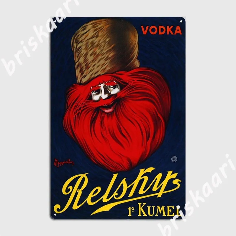 Винтажный постер Vodka Relskys France 1911 металлический знак картина декор для клуба