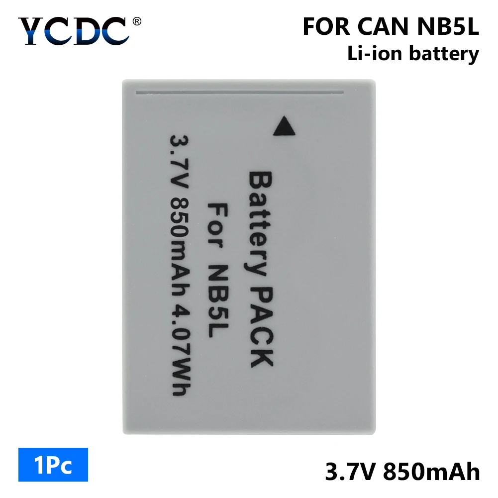 

Аккумулятор NB5L на 850 мА · ч для Canon PowerShot SD790 SD800 SD850 SD870 IS SX230 HS