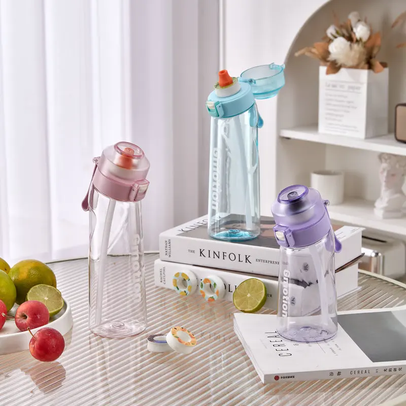 

650 мл Веселая фруктовая бутылка для воды 0 Sugar P Sports Straw кружка для воды с ручкой Drink New Magic