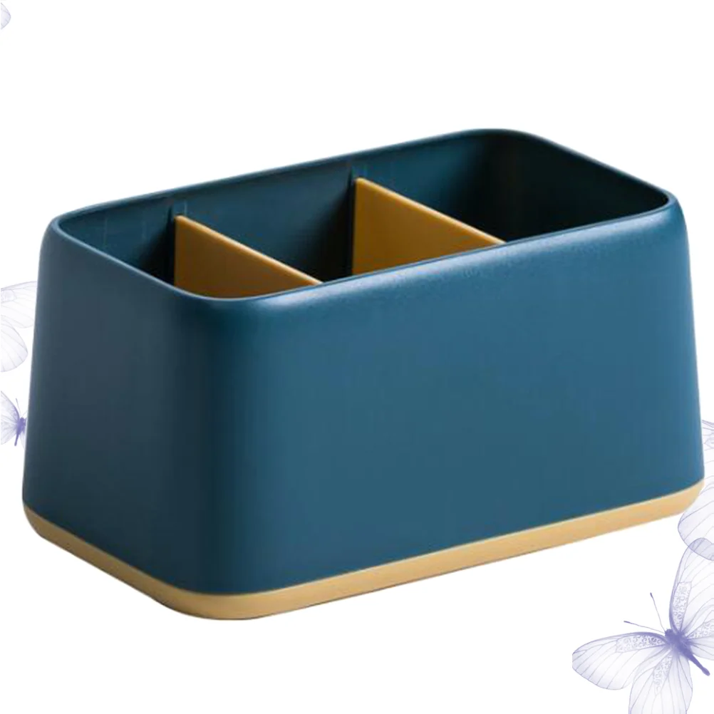 

Desktop Storage Box Multi Grids Storage Container Sundries Organizer for Home (Dark Blue)