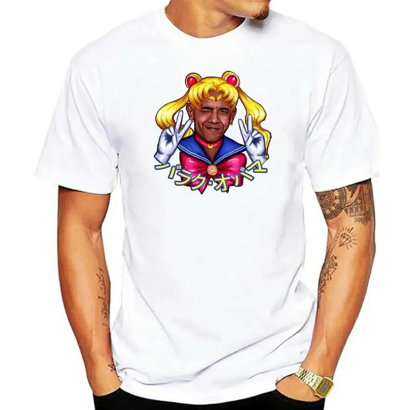 

T Shirt uomo Sailor Obama Sailor Moon Divertente Tee