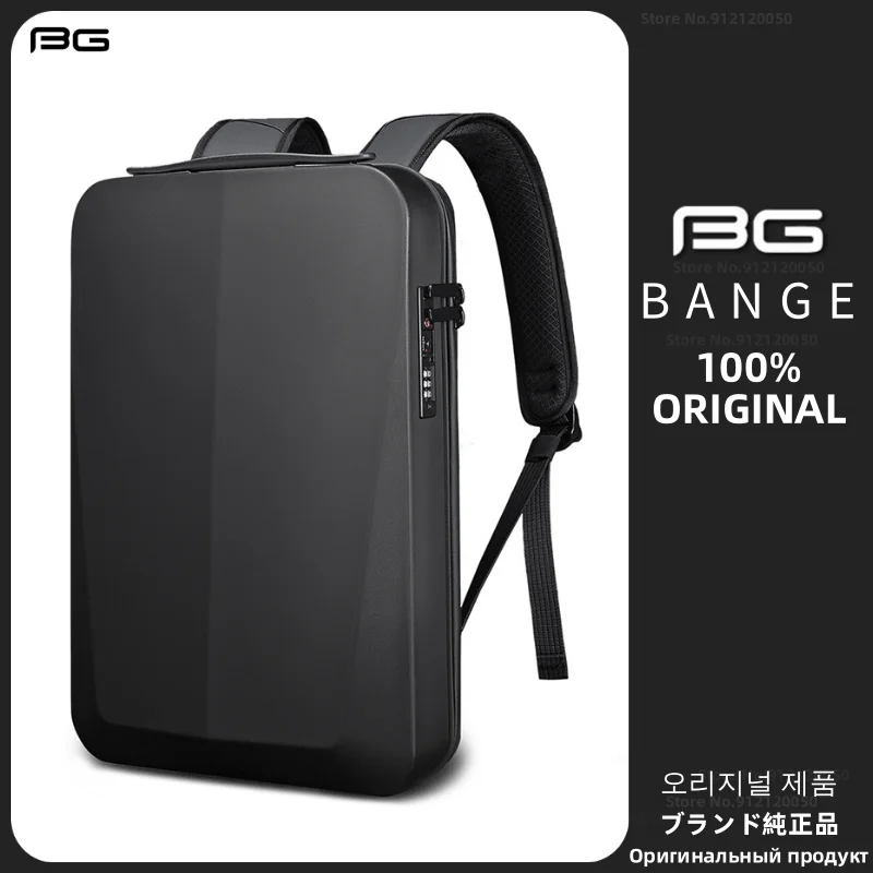 BANGE New Shell Design Anti-Theft TSA Lock Men's Fashion Backpack Waterproof 15.6