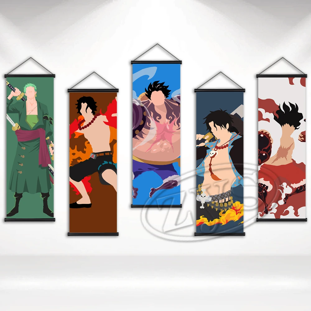 

Portgas D Ace Poster Art Anime Hanging Scrolls Mural One Piece Canvas Painting Wall Picture Living Room Child Bedroom Home Decor