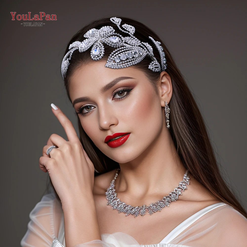 Модная женская обруч для волос YouLaPan свадебная головная повязка с искусственными
