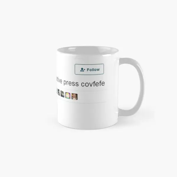 

Президент Трамп Covfefe твит классическая кружка дизайн фото простая посуда для напитков печать изображения чашка для чая круглая кофе