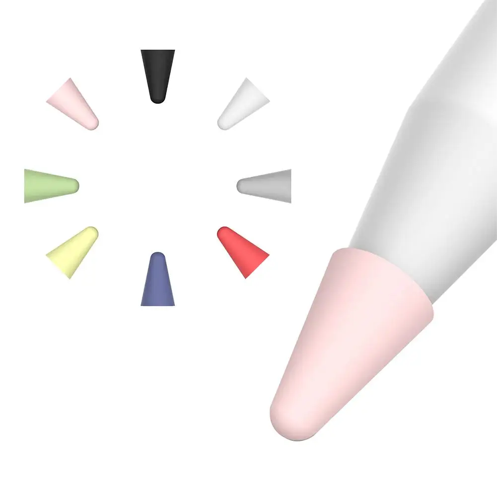 

8Pcs Silicone Replacement Tip Case Nib Cover Skin For Apple Pencil 1st 2nd Stylus Touchscreen Pen Protective Skin Touch Pen Tip