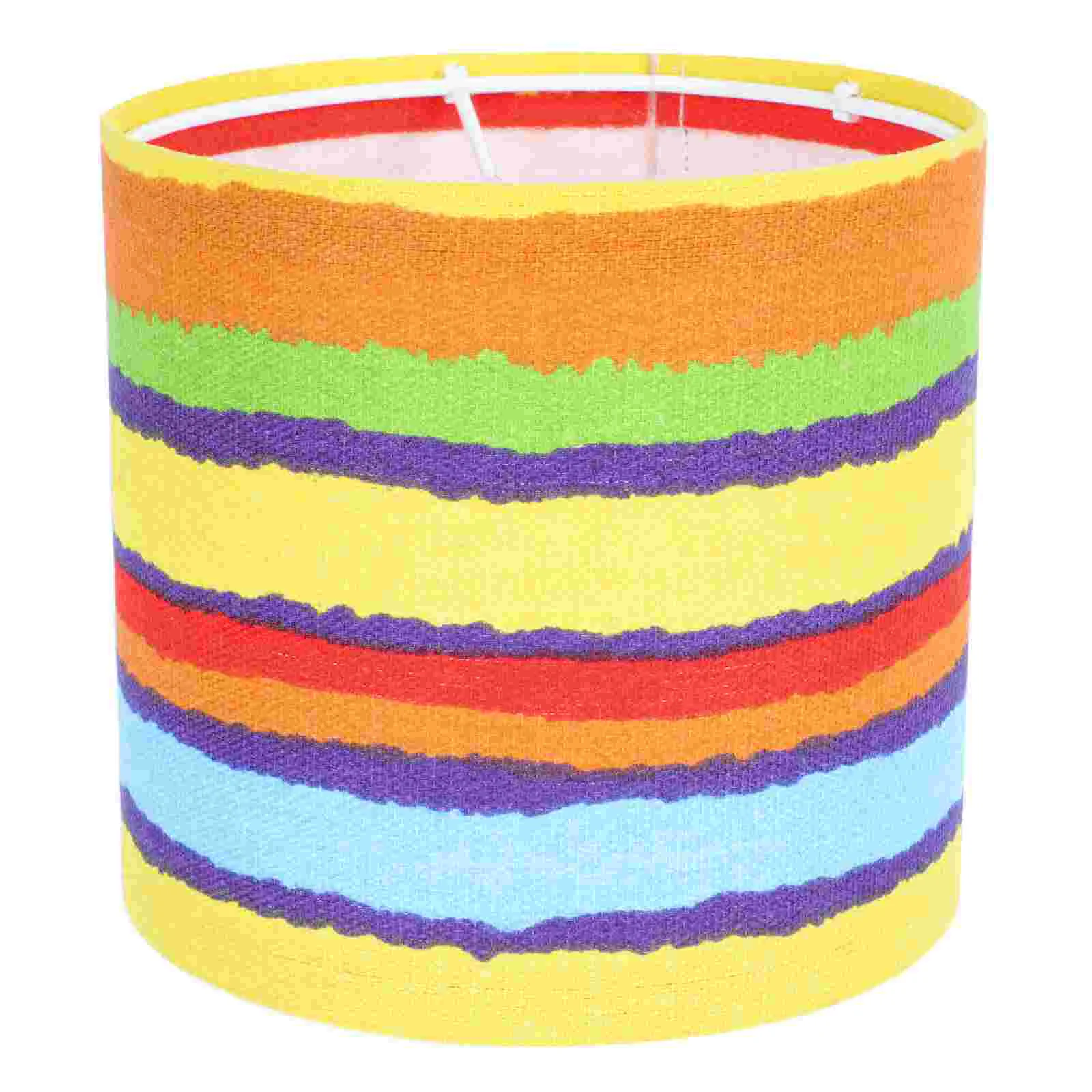 

Lamp Shade Lampshade Light Table Shades Fabric Rainbow Lampshades Floor Modernpendant Bulb Ceiling Bedroom Cloth Cover Colorful