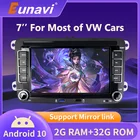 Автомагнитола Eunavi 2 Din, мультимедийный плеер на Android, с GPS, для VW Polo Sedan, Golf 56, Passat B6, B7 CC, EOS, Sharan, Tiguan, Skoda Octavia