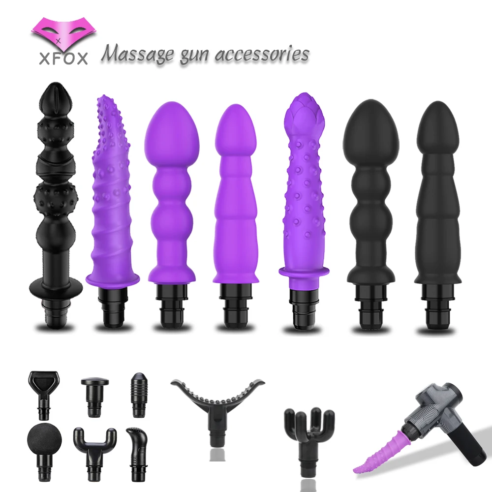 XFOX Massage Gun Head vibration Massage Gun Heads vibration silicone head VIBRAT Fascia gun percussion Vibrators for Female Man XFOX Massage Gun Head vibration Massage Gun Heads vibration silicone head VIBRAT Fascia gun percussion Vibrators for Female Man