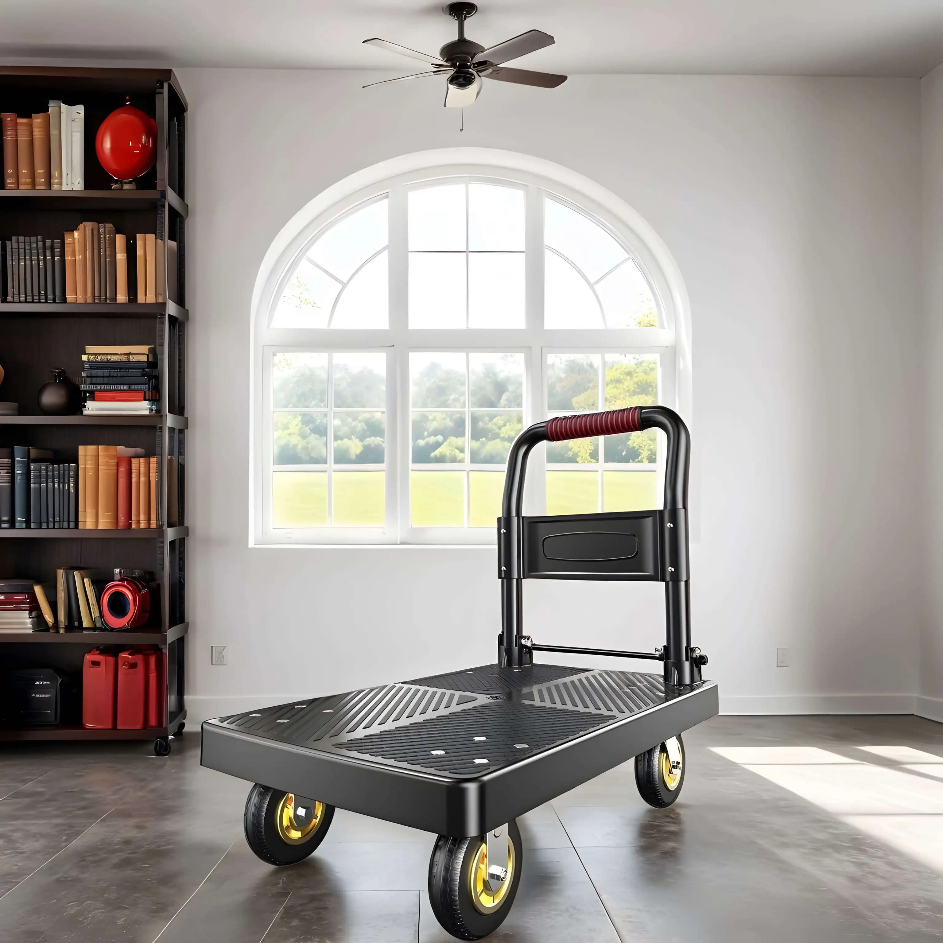 Ручные тележки 72x48 см 60-360 кг складные бортовые бесшумные тяговые бытовые