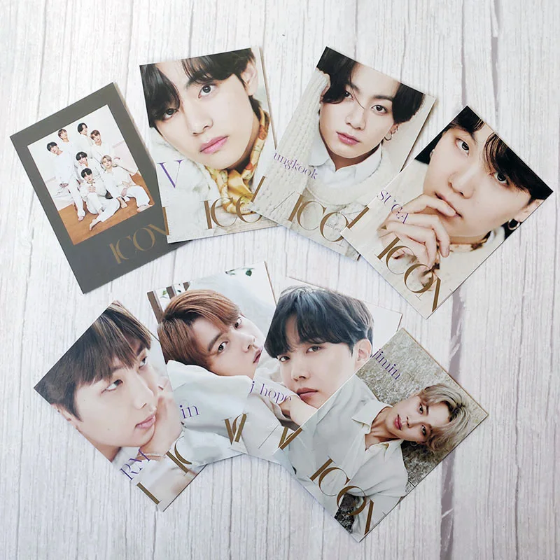 

8PCS Stray Kids Kpop Photocards Jung Kook TaeHyung Lomo Cards Jin Jimin RM Suga J Hope K Pop Kpop Stationery Accessories