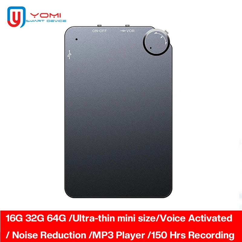 

Rechargable Digital Voice Recorder K2 Card-shaped Ultra-thin Noise Reduction Professional Audio Recorder Dictaphone Music Player