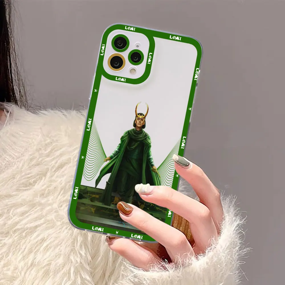 Чехол для телефона Avengers Marvel Hero Loki Apple iPhone 15 14 13 12 11 XS Pro Max 16 8 7 Plus X XR SE прозрачный