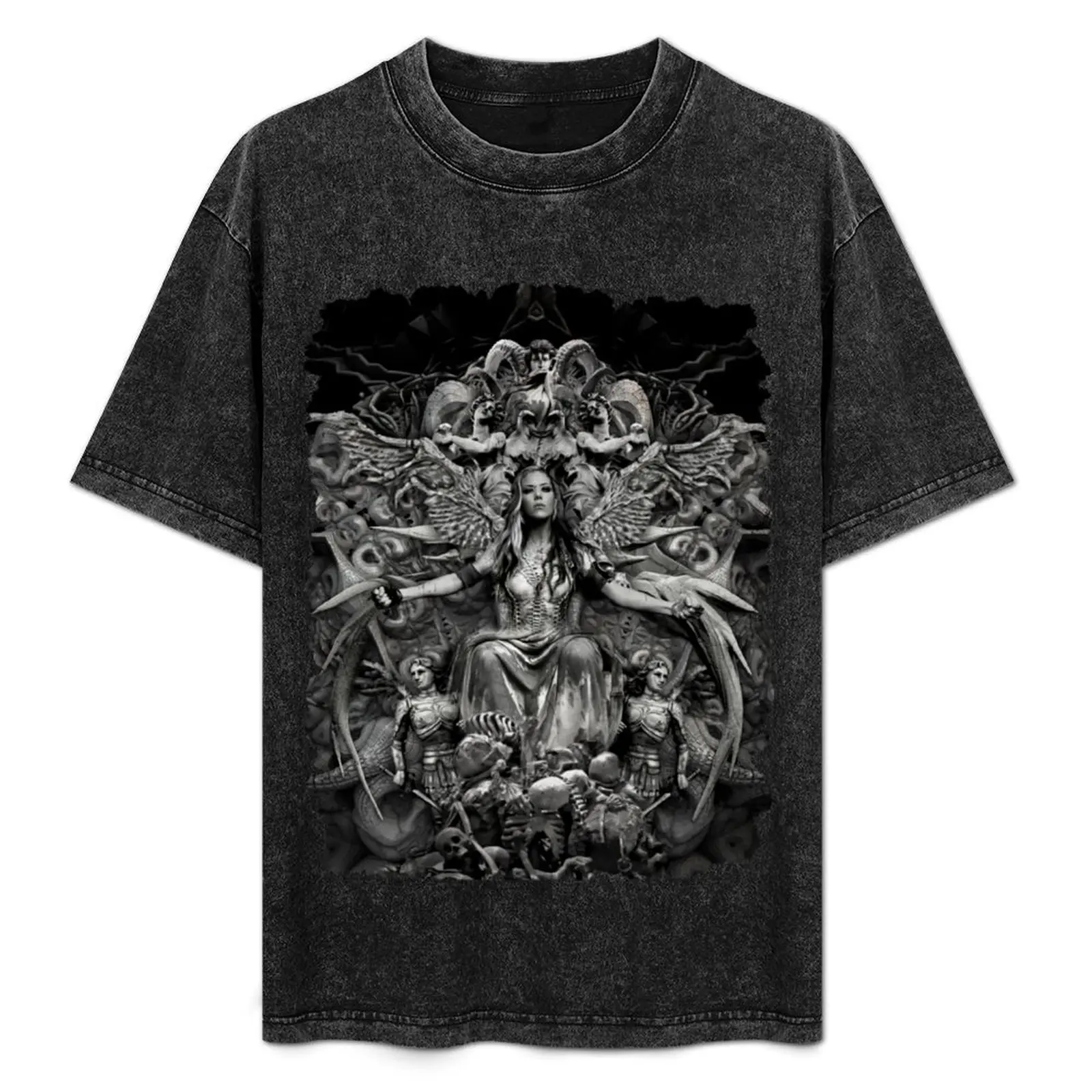 Белая классическая футболка Alissa с изображением королевы из глюзи-тяжелого