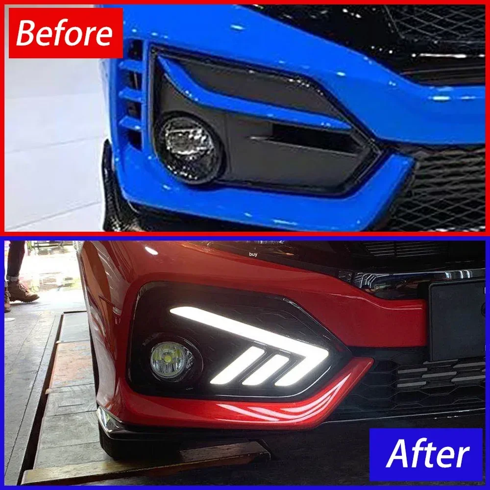 Фото Автомобильные фары в сборе для Honda Civic X 10th 2016-2020, обновление переднего бампера, светодиодные динамические дневные ходовые огни, аксессуары для инструментов №3