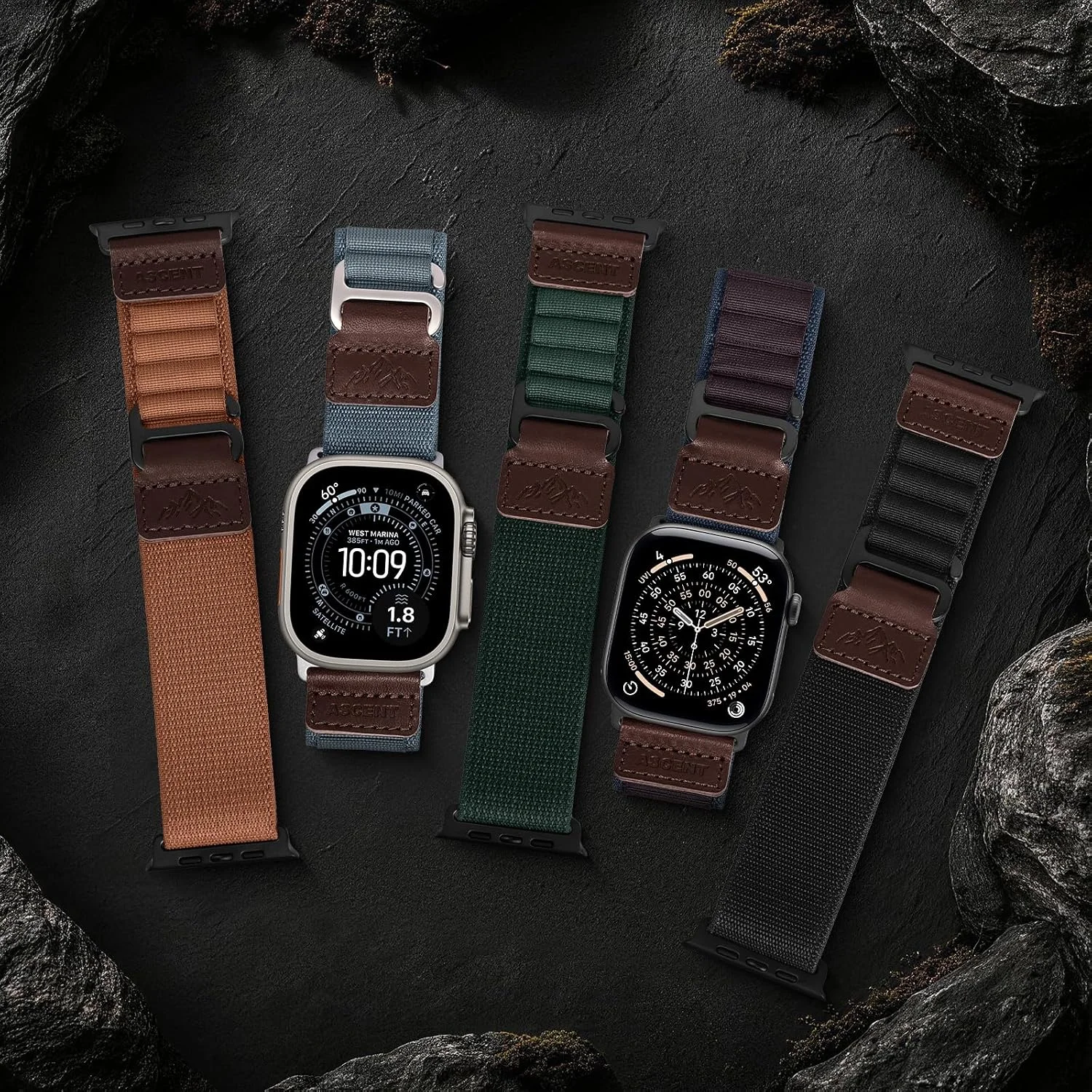 Фото Ремешок Alpine Loop из нейлона и кожи для Apple Watch Ultra 2/3, 49 мм, 46 мм, 45 мм, 44 мм, 42 мм, серии 11, 10, 9, 8, 7, 6, SE. №4