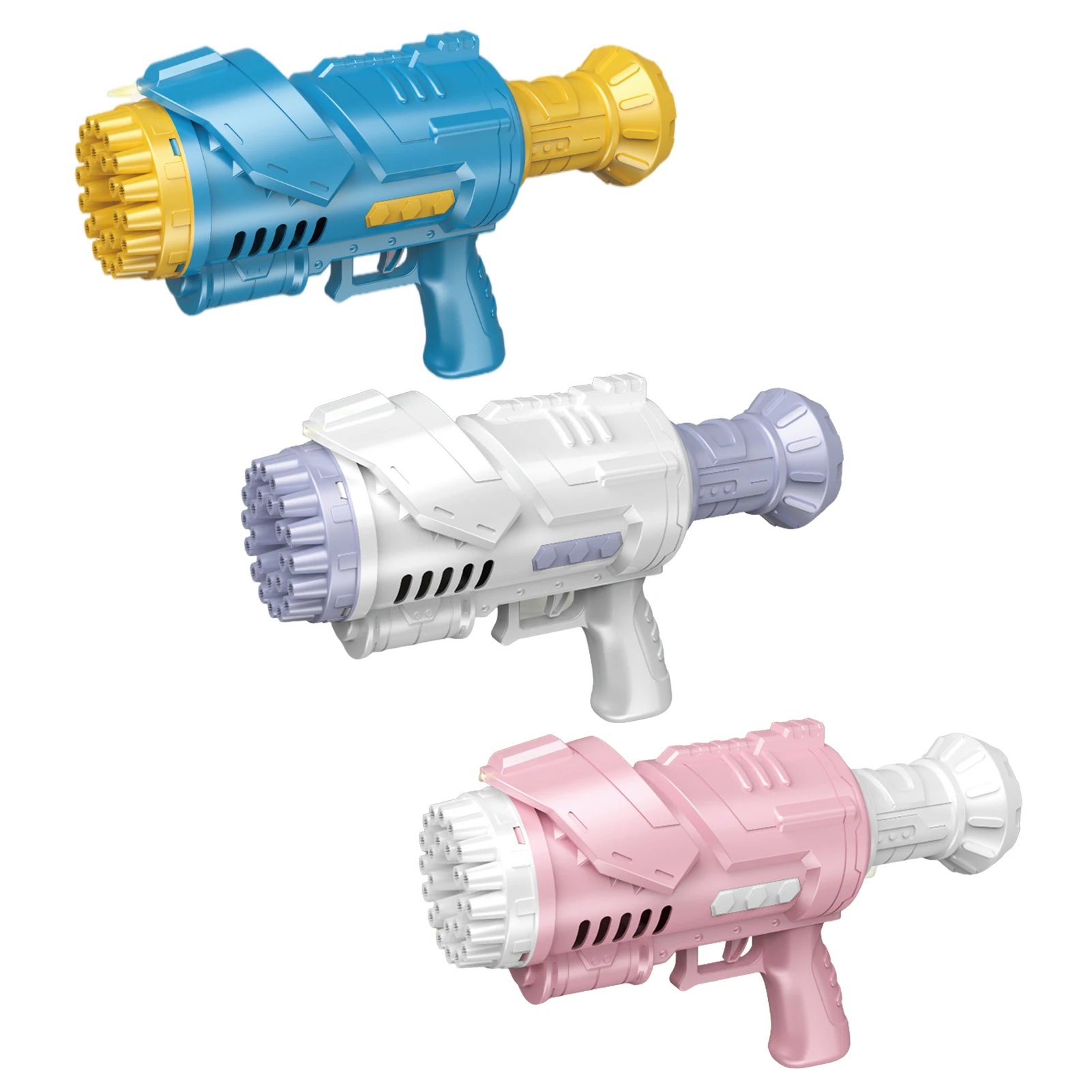 

25 Hole Bubble Blower Maker Kids Automatic Bubble Machine Toy Gatling Bubble Guns For Outdoor Summer Boys Girls Toys