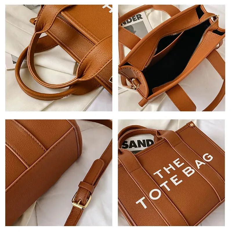 Large Handbags Famous Brand Women Shopping Shoulder Purse And Handbags Luxury Designer PU Leather Big Crossbody Tote Bags 2022