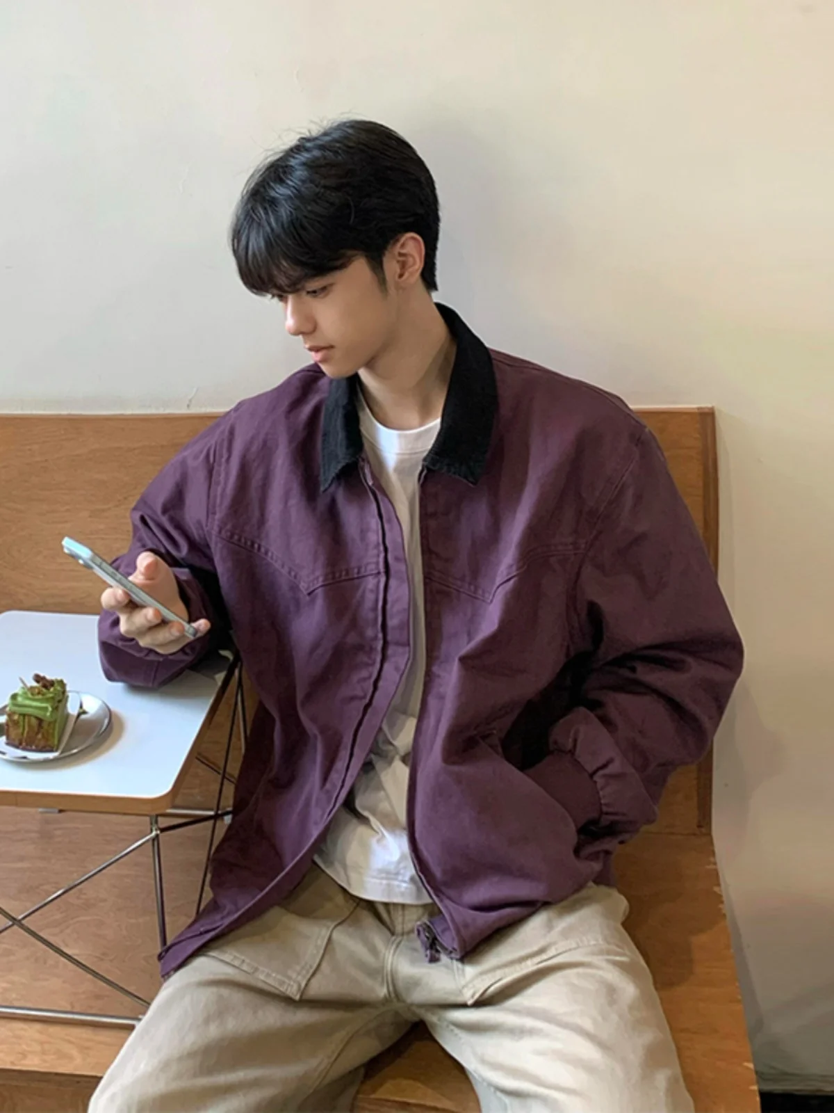 Cleanfit фиолетовая короткая верхняя одежда мужская осенне-зимняя американская