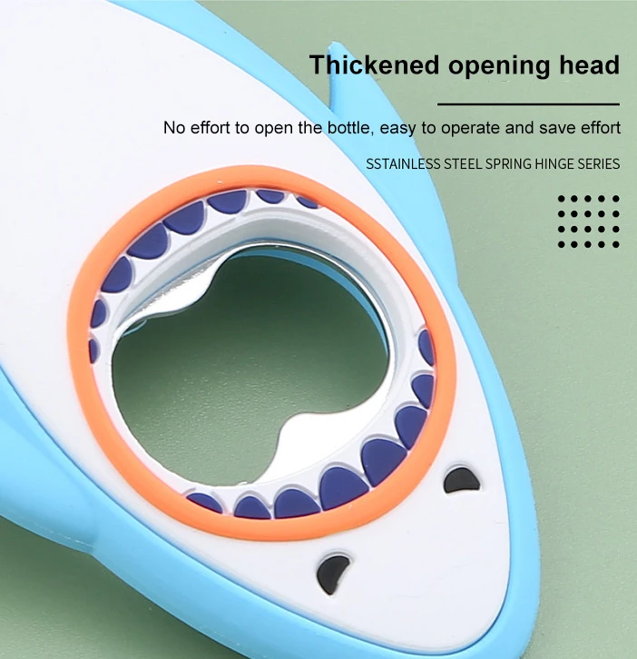 

Creative New Shark Beer Bottle Opener Soft Glue Strong Magnetic Refrigerator Stickers Beer Starter Beer Marine Fish Magnet