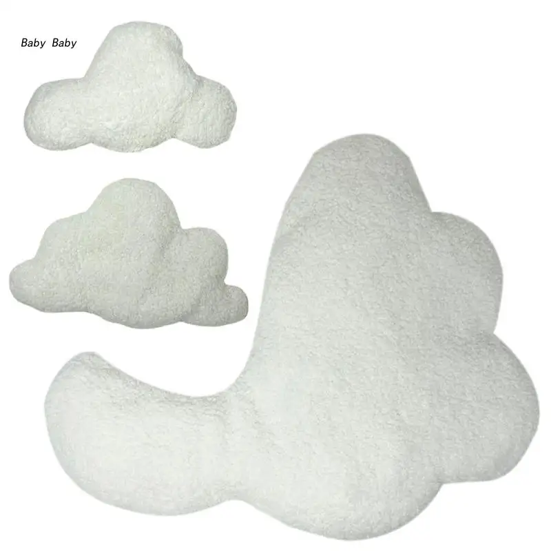 

Q81A 3PCS Cloud Photo Pillow DIY Photo Props Newborn Shower Party Photoshoot Backdrop