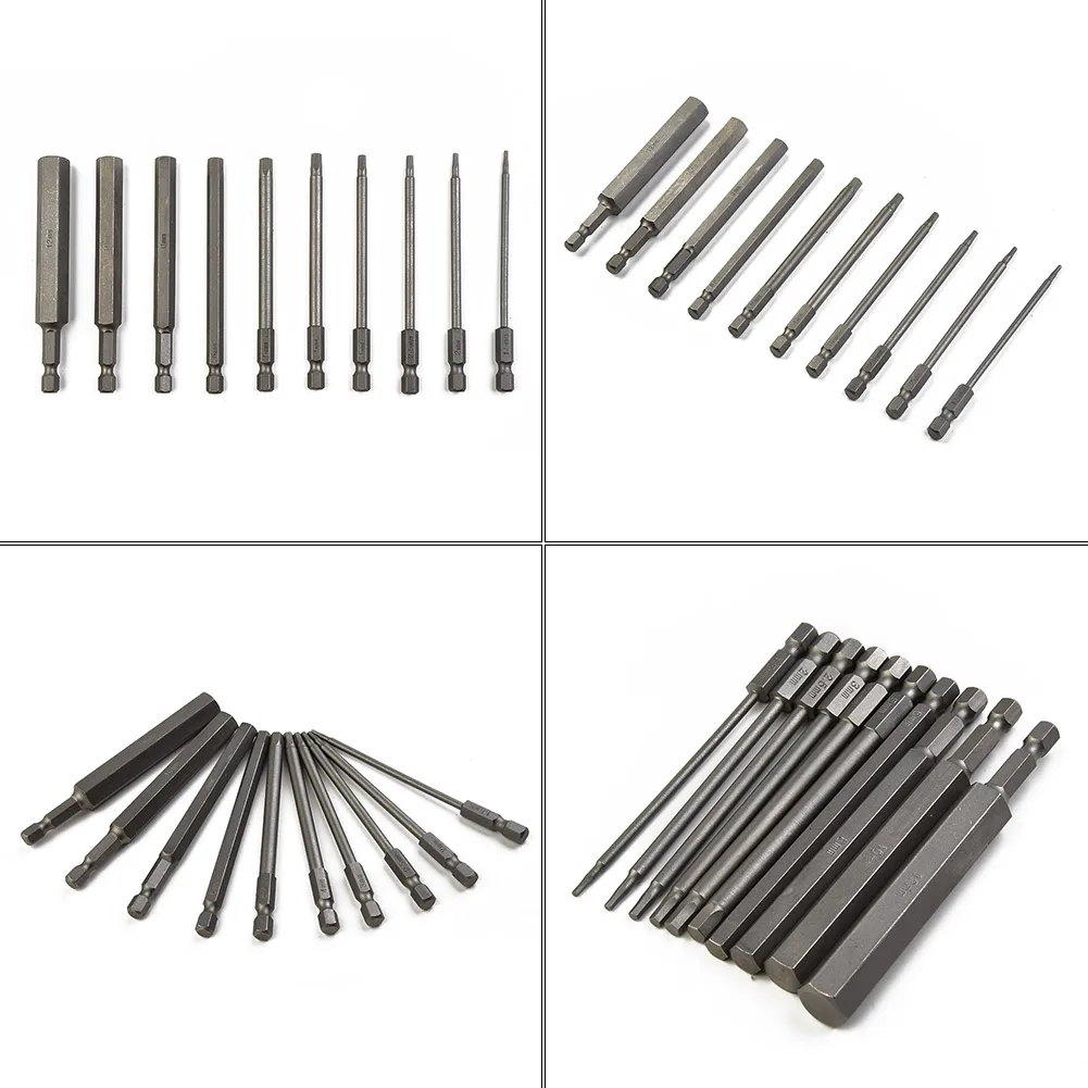 

1/4 Inch Hex Screwdriver Bits 100mm Allen Wrench Drill Bit Hex Head High Hardness Magnetic Tip Screwdriver Bits