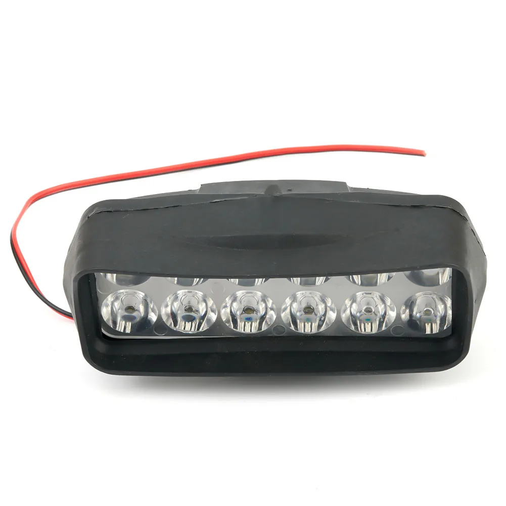 

2PCS Motorcycle Modified LED External Spotlight Decoration Rearview Mirror Headlight Reflector Light 12 Beads Mirror Light