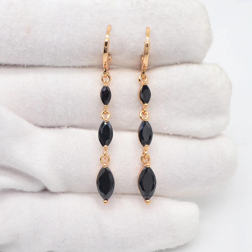 Высококачественные женские модные тонкие Линейные серьги-подвески золотого