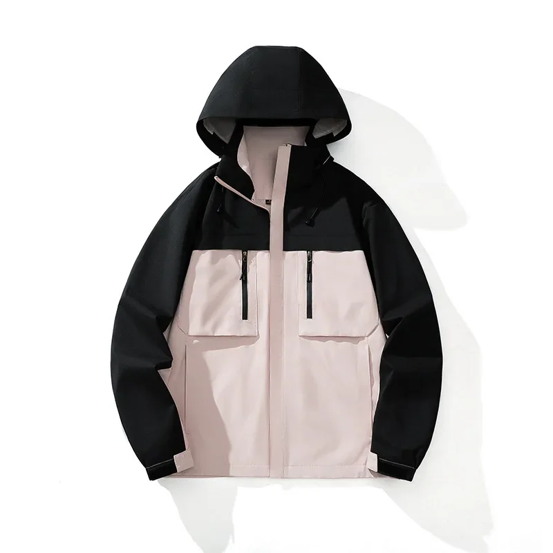 Осенняя пара свободная посадка уличная ветрозащитная водонепроницаемая куртка