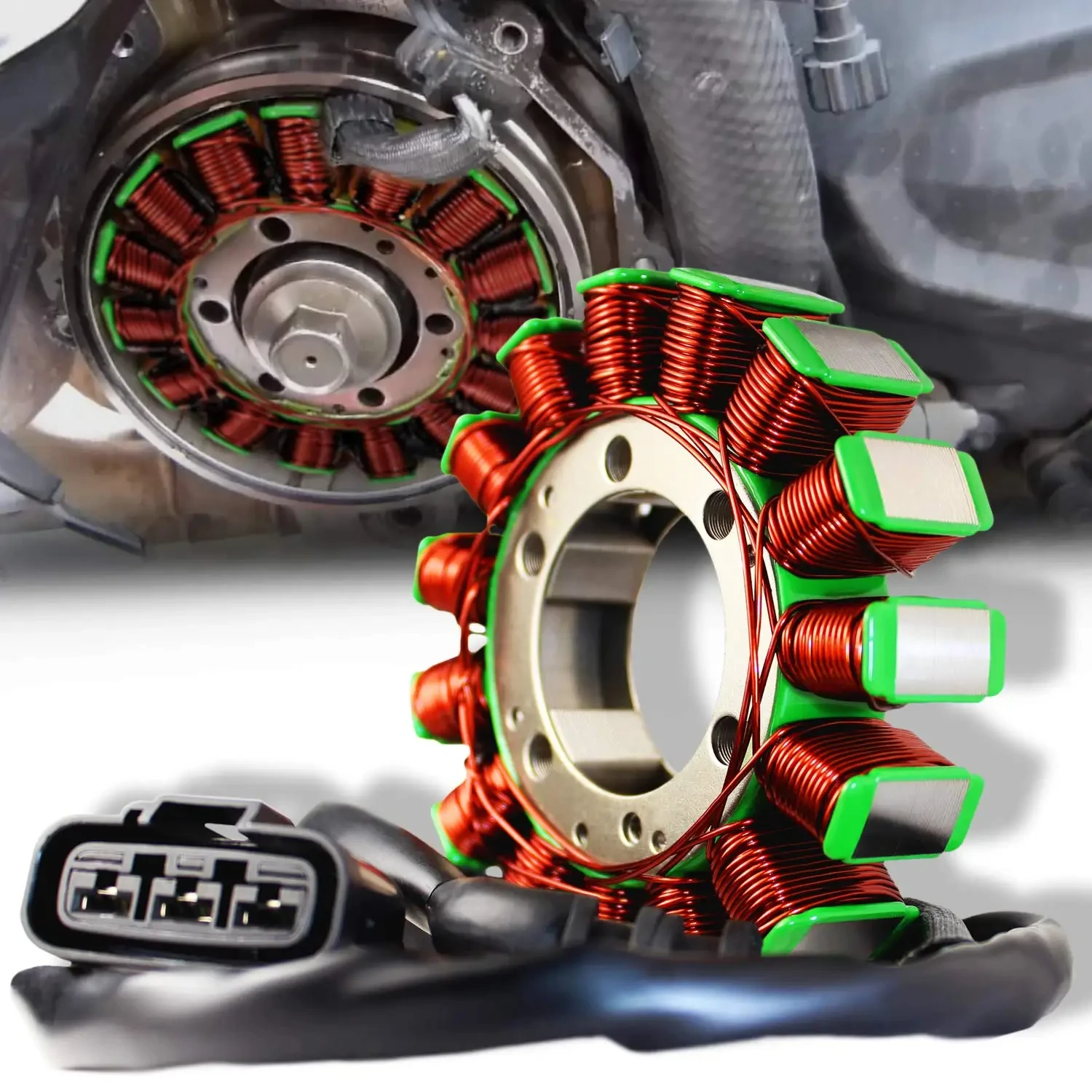 Магнето генератора подходит для 2011-2018 Kawasaki Ninja ZX10R ZX-10R 13-18 ZX6R ZX-6R ZX636 21003-0107