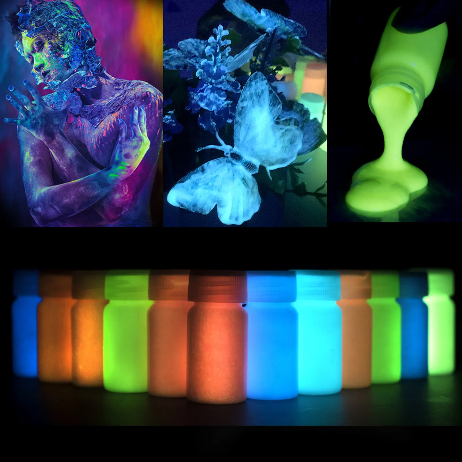 

15/30g Dark Light Fluorescent Luminous Paint Epoxy Resin Pigment Glow In Dark Acrylic Paints Halloween DIY Party Resin Supplies