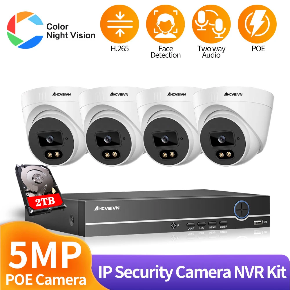 

Умная купольная камера домашнего видеонаблюдения 5 Мп с питанием по Ethernet