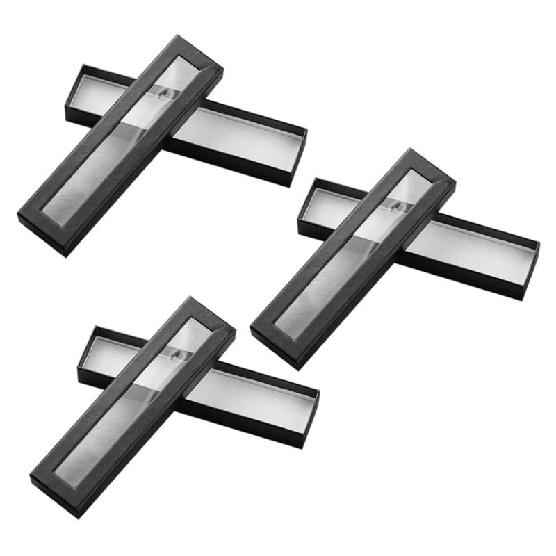 

30 шт./набор коробка для ручек прозрачная оконная коробка для ручек бумажная упаковка металлическая подарочная коробка для ручек