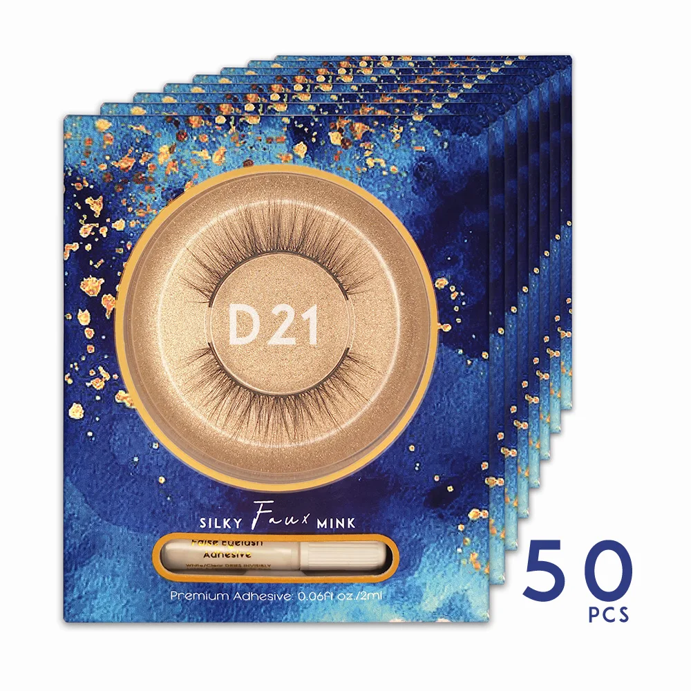

50 шт. клей, шелковые норковые пушистые ресницы, мягкие объемные натуральные длинные Искусственные ресницы для макияжа, многоразовые, без ла...