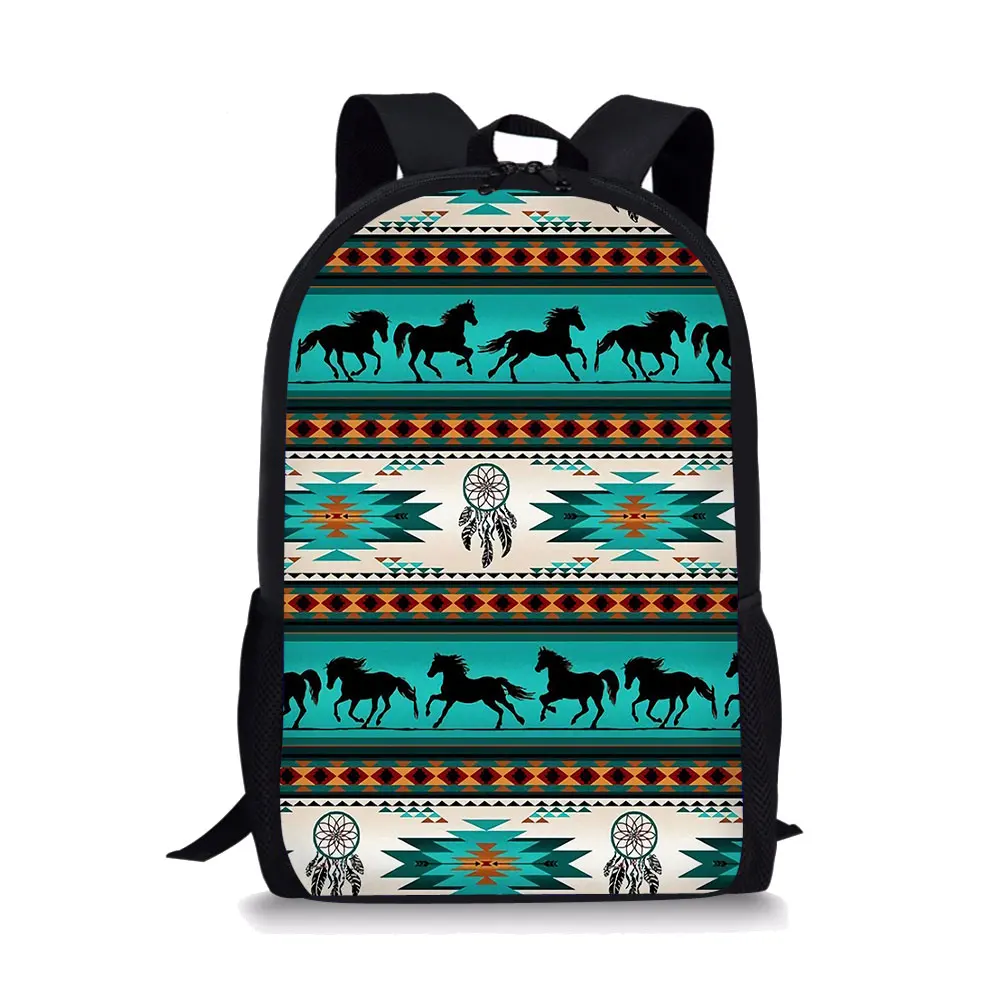 Africa Style Print Backpack Portable Casual Outdoor Travel Children's Knapsack Durable Large Capacity School Bags for Girls Boys