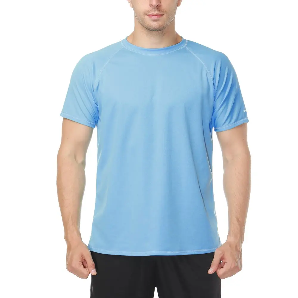 

Men's Contrast Shirt Sleeve Rashguard Quick Dry UPF 50+ Swimwear