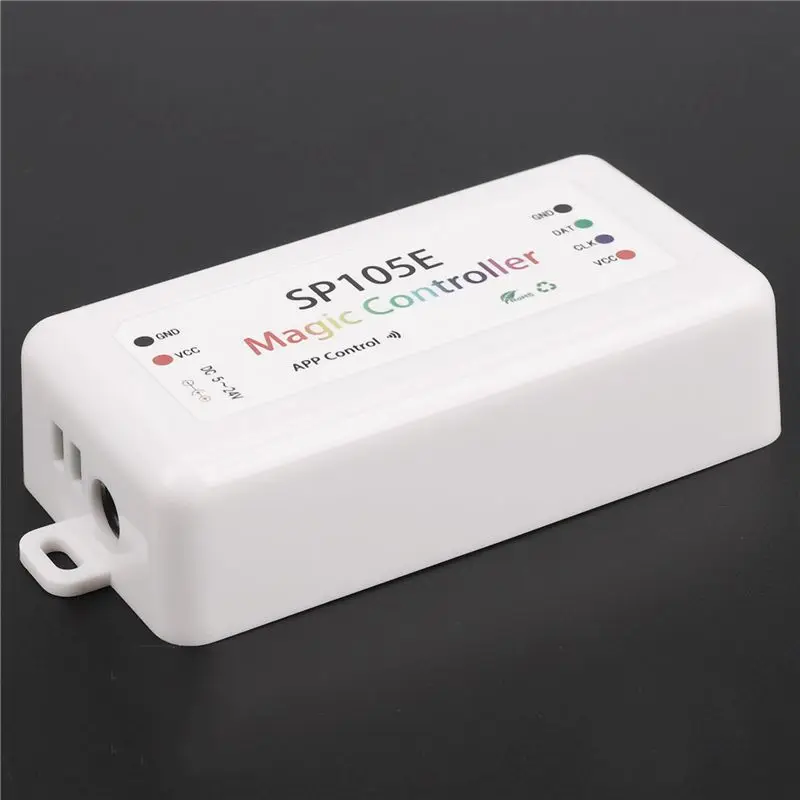 Беспроводной Bluetooth-контроллер AT02-2X SP105E с приложением для WS2811, WS2812B, WS2801, SK6812, APA102, программируемый, с индивидуальной адресацией. (art.: 3920db220d375) - 3920db220d375