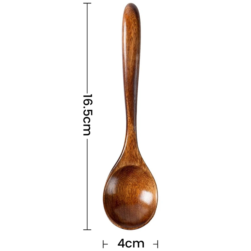 6 шт. деревянные ложки цвет древесины 5 Дюймов