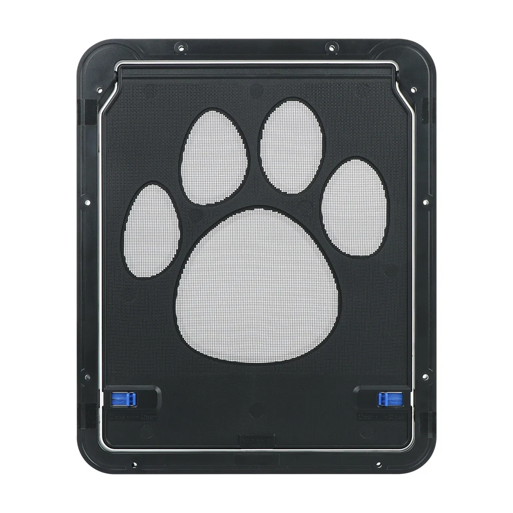 

Pet Door Lockable Magnetic Screen Enter Freely Outdoor Dogs Cats New Safe Window Gate House Fashion Pretty Garden Easy Install