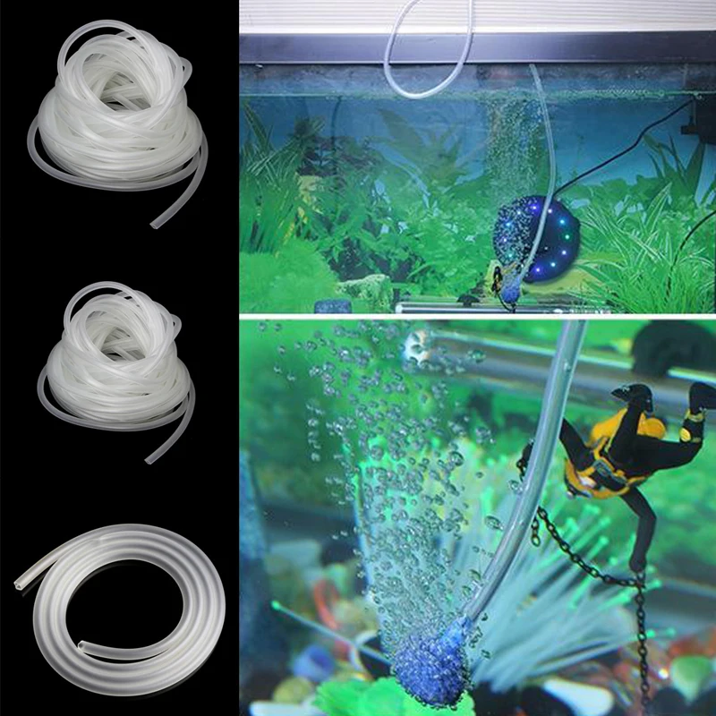 

1/5/10m Clear Aquarium PVC Tube Air Pump Oxygen Tubing For Fish Tank 4/6mm