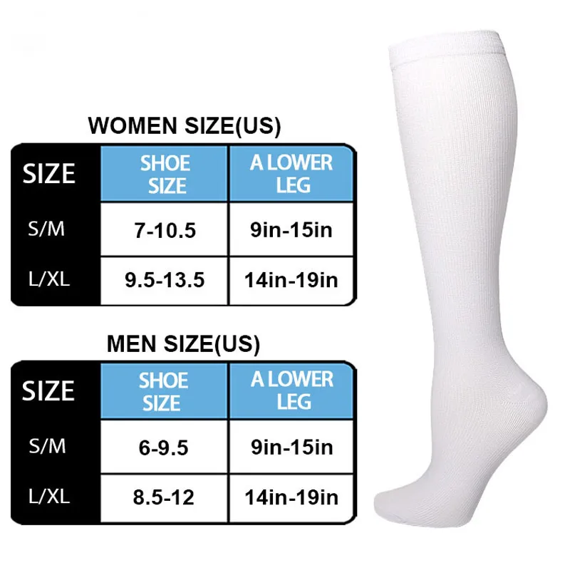Compression Stockings for Men Women Blood Circulation Promotion Slimming Thigh High Socks Anti-Fatigue Comfortable Sports Socks