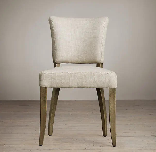 Стул обеденный из твердой древесины классический стул простой ткани в